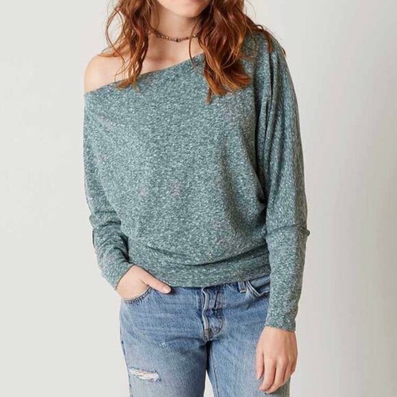 We the Free Size Medium Valencia Pullover Teal Jewel Shirt Free People - Picture 1 of 6